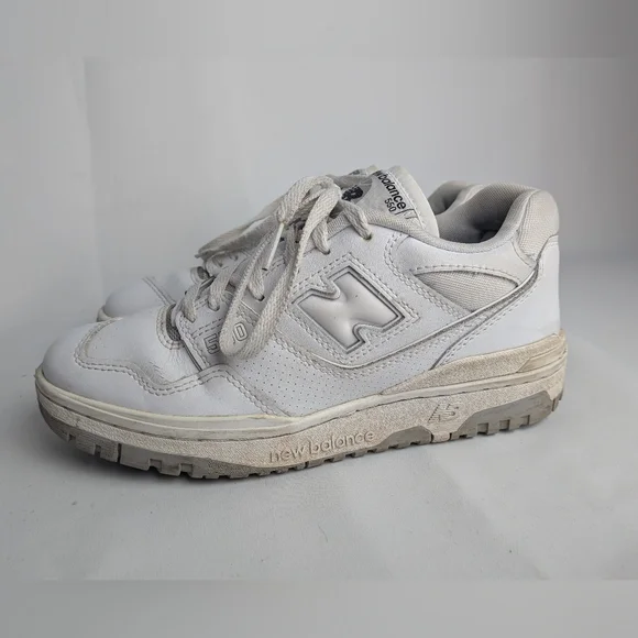 New Balance 550 White and silver BB550 sneakers Women Size 6 90' Style - Picture 7 of 13